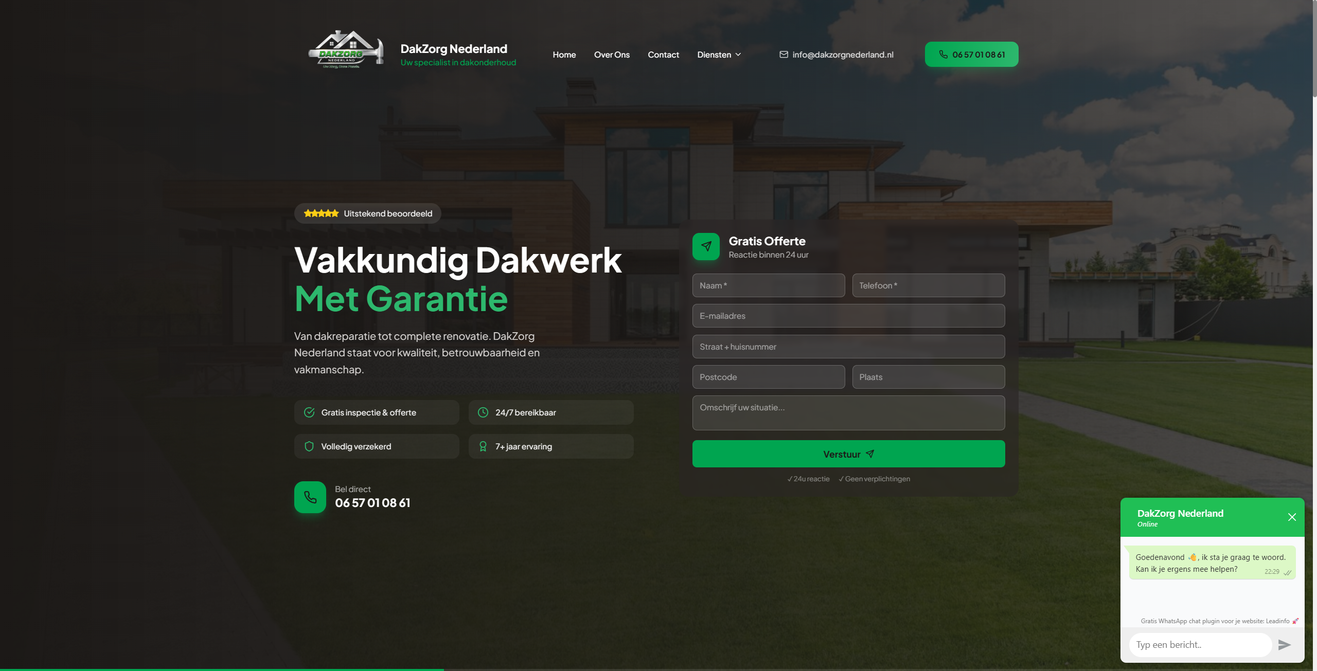 DakZorg Nederland website