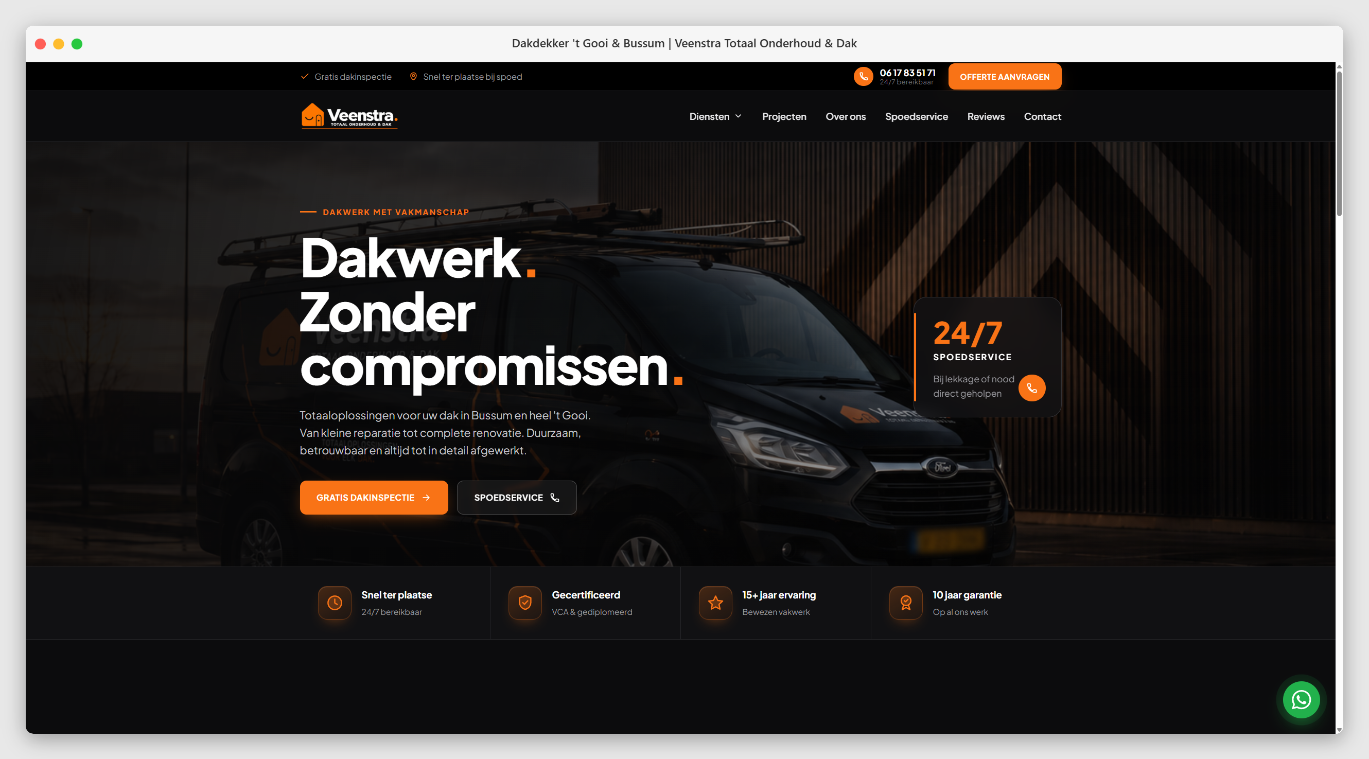 Veenstra Totaal Onderhoud website